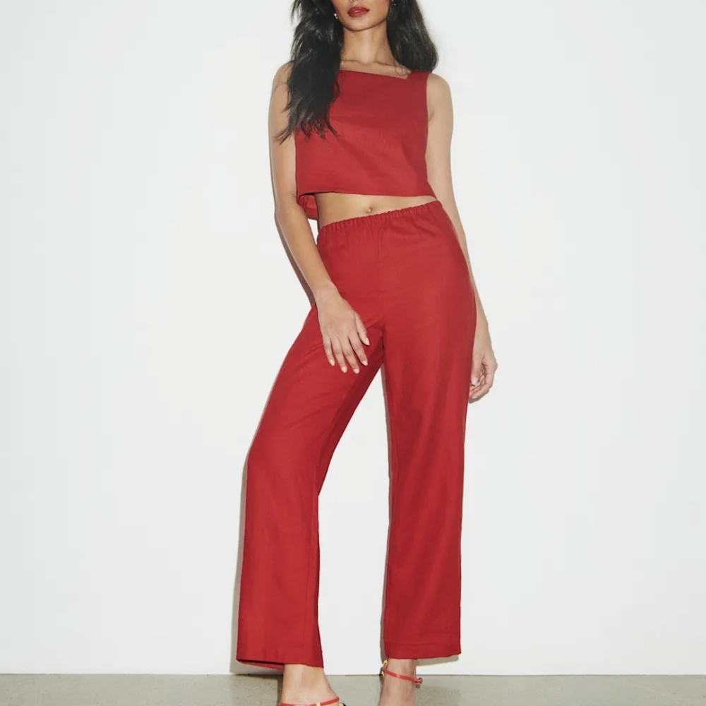 Reformation Linen Wide Leg Pants